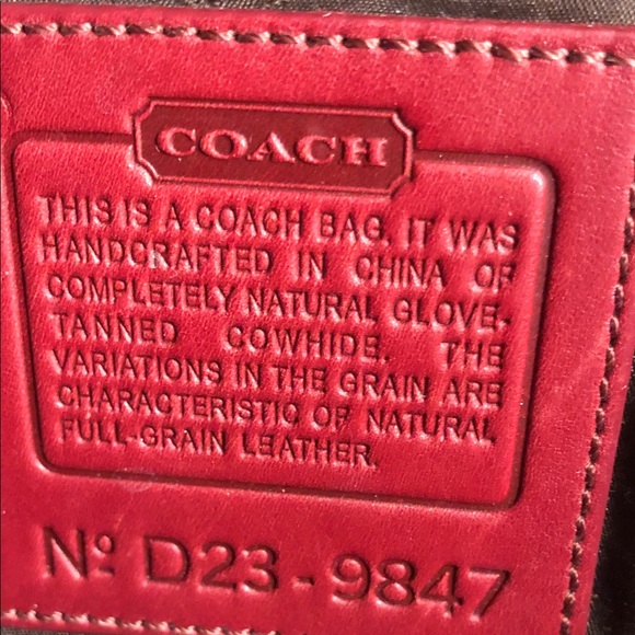 Coach Brick Leather Shoulder Bag - Picture 2 of 7